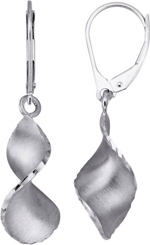 KLiNGEL Oorbellen gediamanteerd Zilverkleur