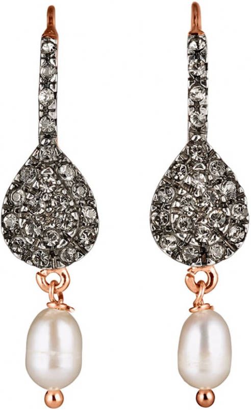 KLiNGEL Oorbellen met cultivé zoetwaterparels Roze