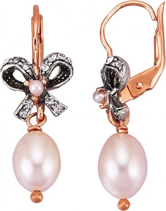 KLiNGEL Oorbellen met cultivé zoetwaterparels Wit