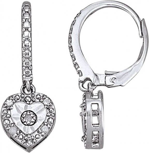 KLiNGEL Oorbellen met ijsdiamanten Zilverkleur