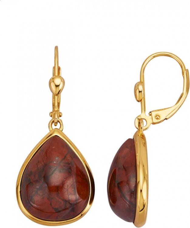 KLiNGEL Oorbellen met jaspis Goudkleur