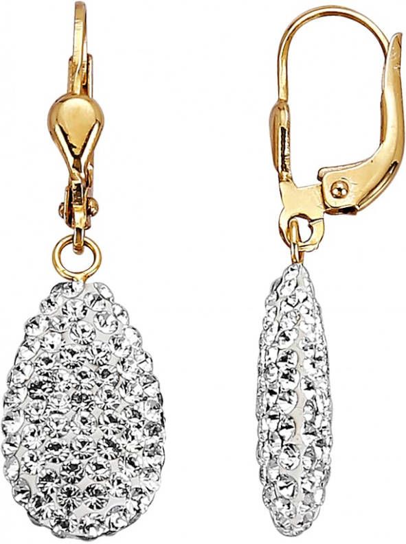 KLiNGEL Oorbellen met kristallen Goudkleur