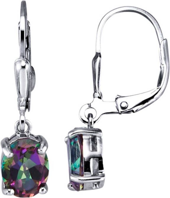KLiNGEL Oorbellen met Mystic topaas Zilverkleur