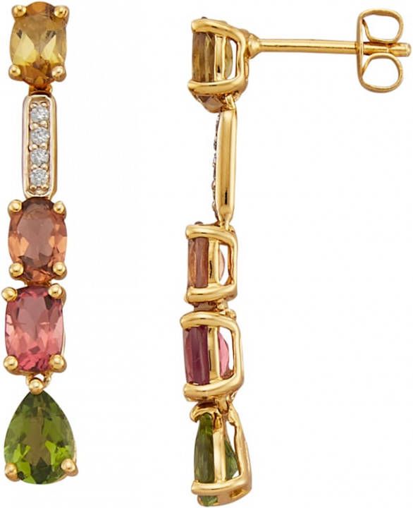 KLiNGEL Oorbellen met toermalijn Multicolor