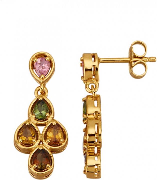 KLiNGEL Oorbellen met toermalijnen Multicolor