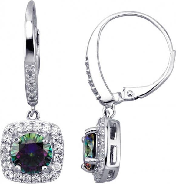 KLiNGEL Oorbellen met zirkonia's Zilverkleur