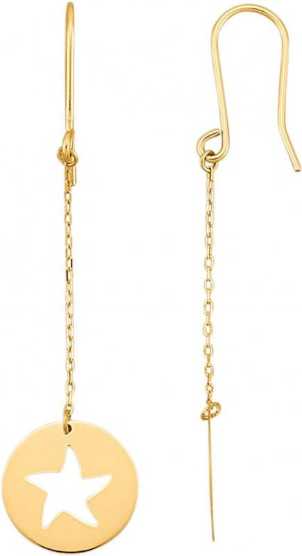 KLiNGEL Oorbellen Ster 9 kt. Geelgoudkleur