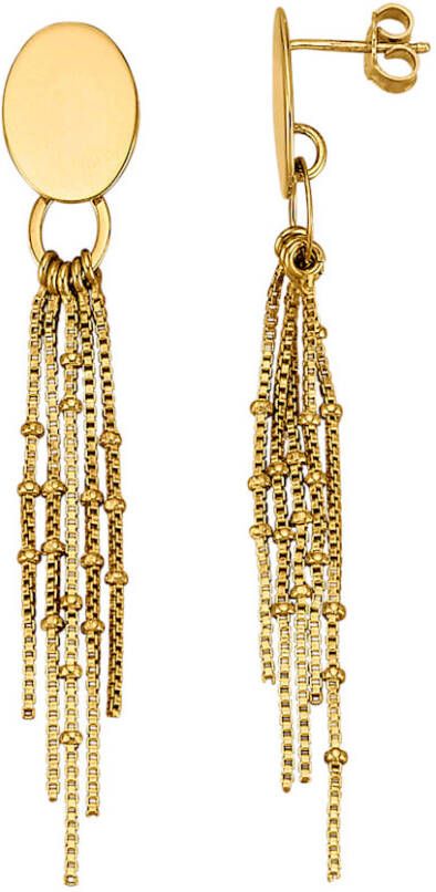 KLiNGEL Oorbellen van echt zilver Geelgoudkleur