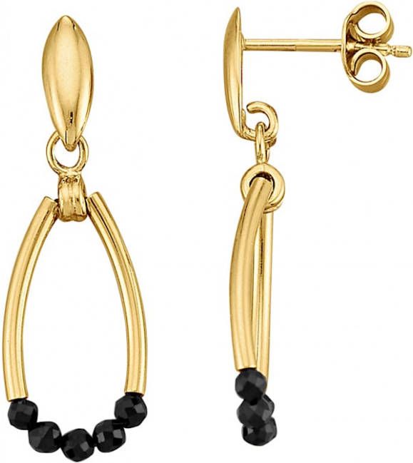 KLiNGEL Oorbellen van echt zilver Goudkleur