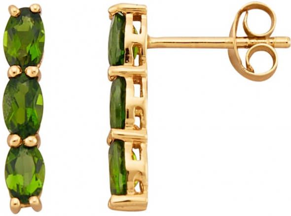 KLiNGEL Oorstekers met chroomdiopsieden Groen