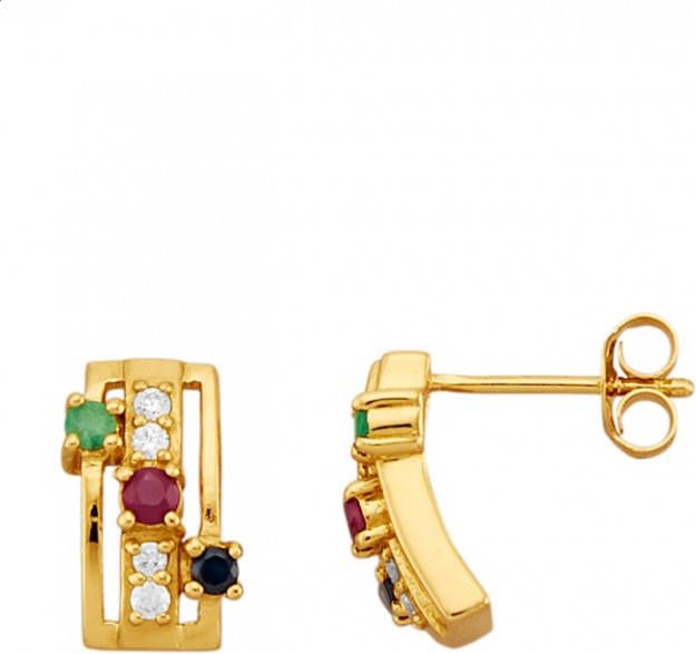 KLiNGEL Oorstekers met edelstenen Multicolor