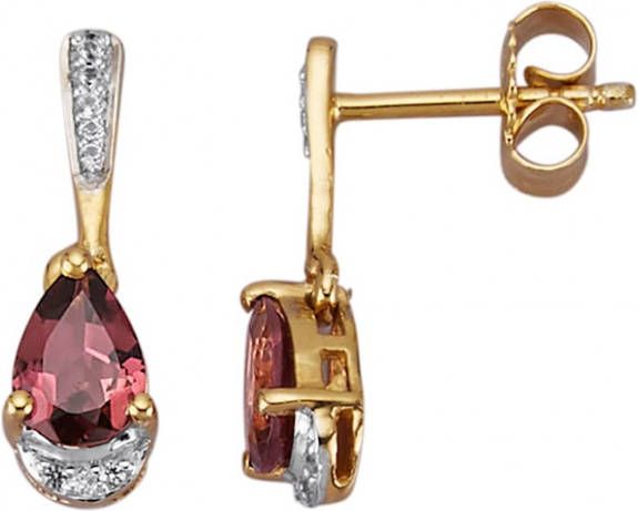 KLiNGEL Oorstekers Pinkkleurige toermalijn Roze