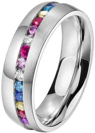 DOOSTI Trouwring HOPE, ST 077, ST 078, ST 078 RB naar keuze met of zonder zirkoontjes