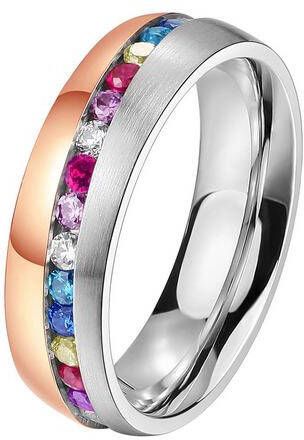 DOOSTI Trouwring HOPE, ST 077, ST 078, ST 078 RB naar keuze met of zonder zirkoontjes