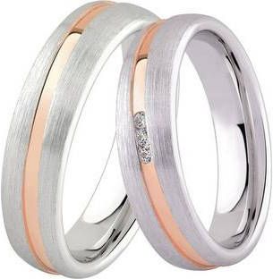 DOOSTI Trouwring SI 25 D, SI 25 H, SI 26 D, SI 26 H naar keuze met of zonder zirkoontjes