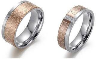 Firetti Trouwring Bicolour, ca. 6, 0mm breed, ca. 8, 0mm breed naar keuze met of zonder zirkoontjes