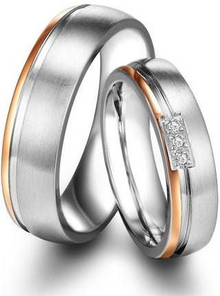 Tresor 1934 Trouwring 60186015, 60186016 naar keuze met of zonder zirkoontjes