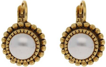 Camps en Camps Oorbellen Pearly Dormeuses Goudkleurig