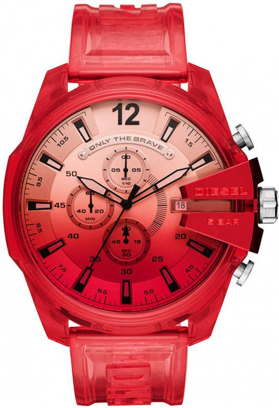 Diesel Horloges Mega Chief DZ4534 Rood