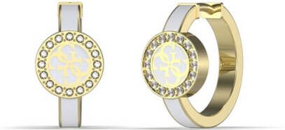 Guess Oorbellen Huggie Me JUBE03139JWYGWHT Goudkleurig