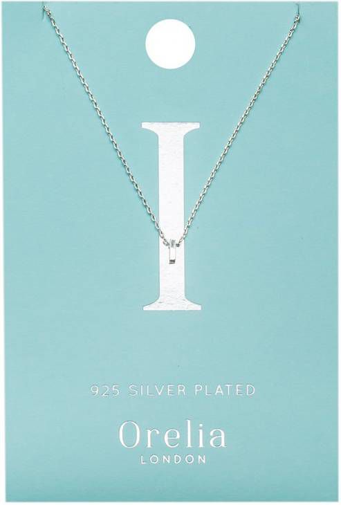 Orelia Kettingen Necklace Initial I Zilverkleurig