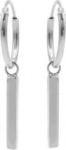 Karma Oorbellen Hoops Symbols Long Tube Zilverkleurig