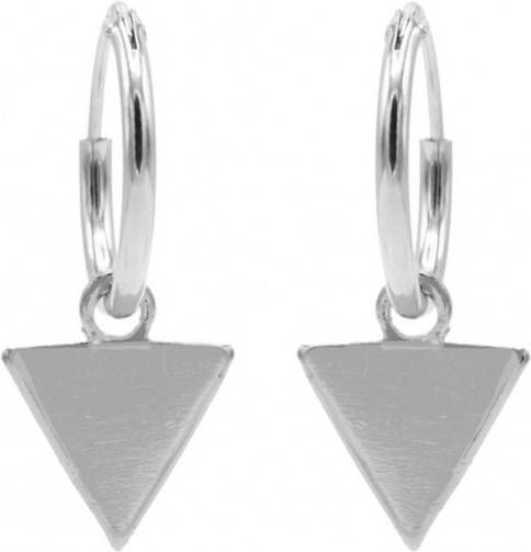 Karma Oorbellen Hoops Symbols Triangle Zilverkleurig