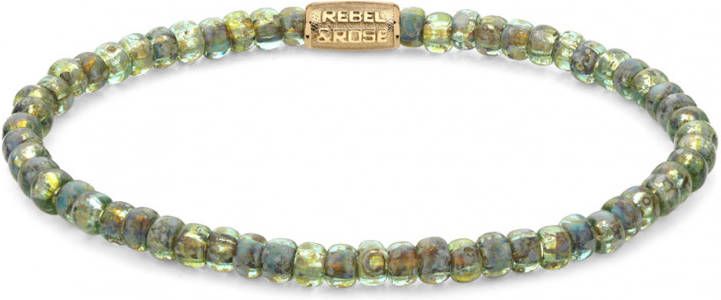Rebel and Rose Armbanden Glass Rock Secret Garden 4mm Groen