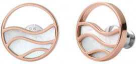 skagen Oorbellen Agnethe Rosé, goudkleurig