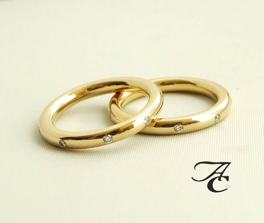 Atelier Christian Gouden trouwringen met diamant