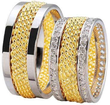 Christian Bicolor diamanten trouwringen