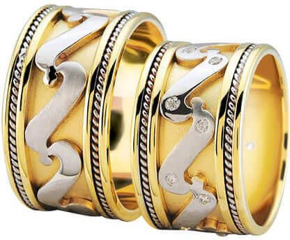 Christian Bicolor diamanten trouwringen fantasie model