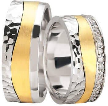 Christian Bicolor fantasie trouwringen met 37 diamanten