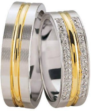 Christian Bicolor hoogglans trouwringen