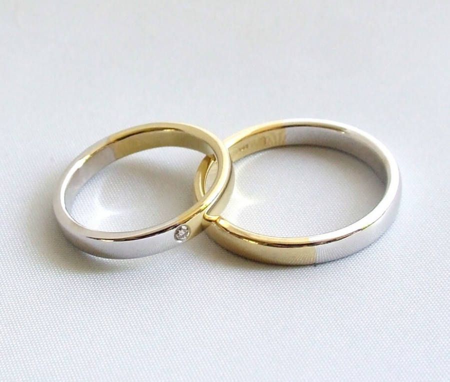 Christian Bicolor trouwringen met diamant