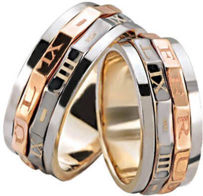 Christian Bicolor trouwringen met graveringen