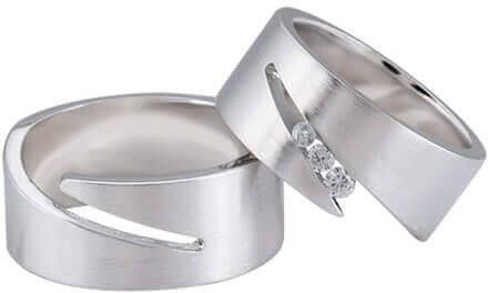 Christian Diamanten trouwringen 0.11 ct.