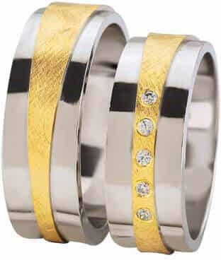 Christian Diamond coated trouwringen met diamanten