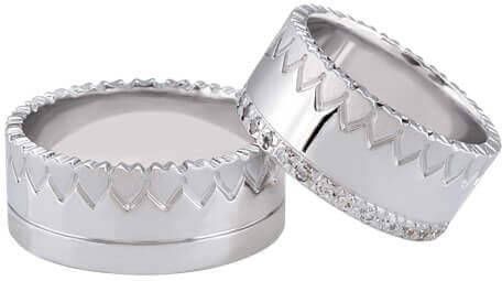 Christian Fantasie trouwringen met rondom diamanten