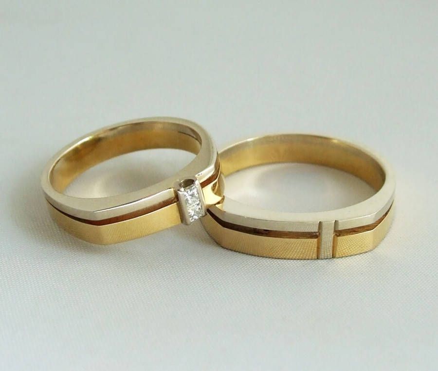 Christian Geel en wit gouden trouwringen