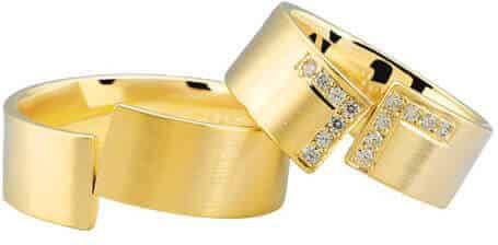 Christian Gouden trouwringen met diamanten