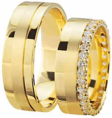 Christian Gouden trouwringen met matglans
