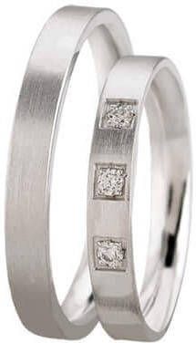 Christian Trouwringen met 3 diamanten