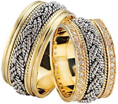 Christian Trouwringen met gevlochten torsringen