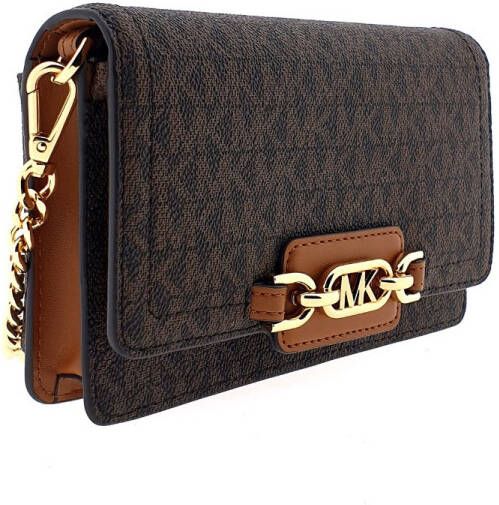 Michael Kors Monogram print schouderportemonnee , Bruin, Dames