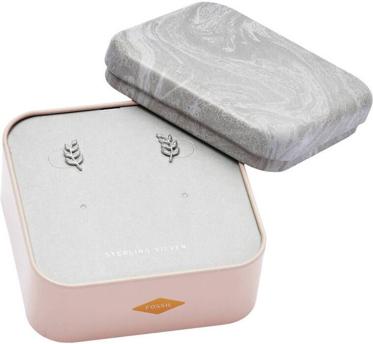 Fossil Oorbellen Sterling Silver Zilverkleurig