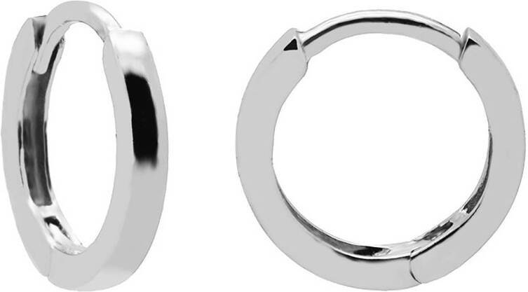 Karma Oorbellen Plain Hinged Hoops 12MM Zilverkleurig