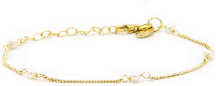 KARMA Jewelry verguld zilveren armband Pretty Pearls
