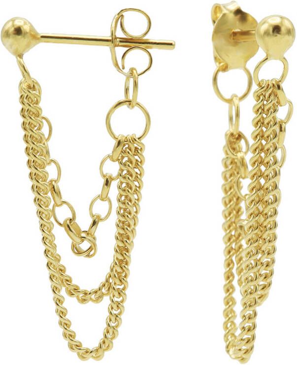 KARMA Jewelry verguld zilveren oorbellen Multi Chain