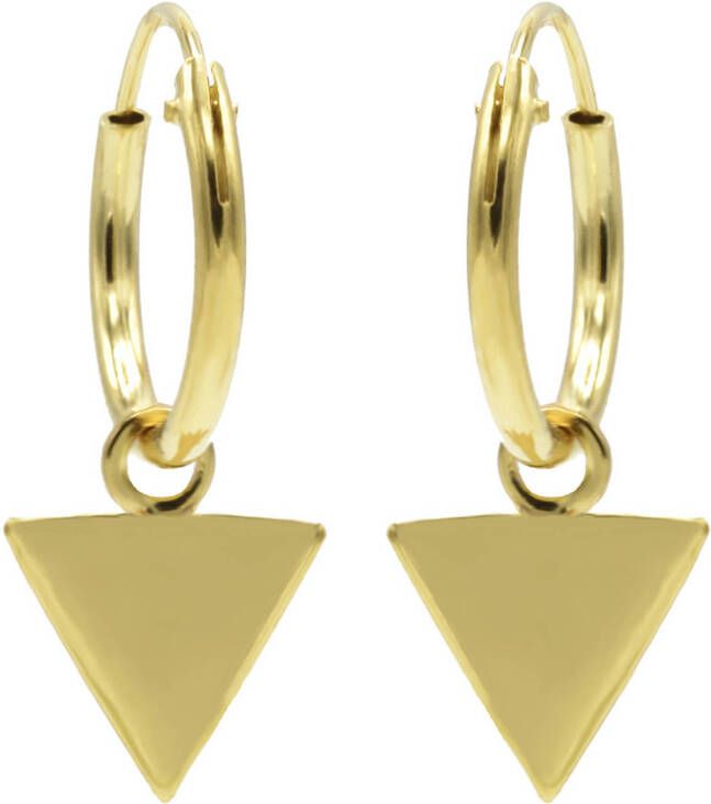 Karma Oorbellen Hoops Symbols Triangle Goudkleurig